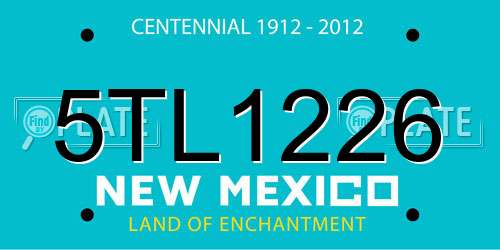 5TL1226 New Mexico License Plate