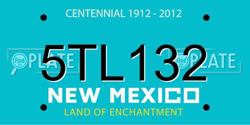 5TL132 New Mexico License Plate