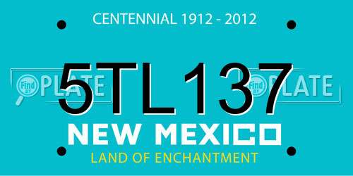5TL137 New Mexico License Plate