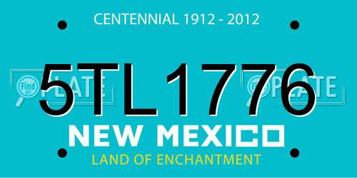 5TL1776 New Mexico License Plate