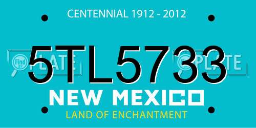 5TL5733 New Mexico License Plate