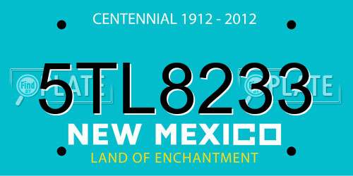 5TL8233 New Mexico License Plate
