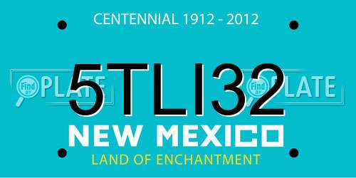 5TLI32 New Mexico License Plate