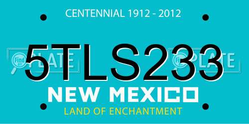 5TLS233 New Mexico License Plate
