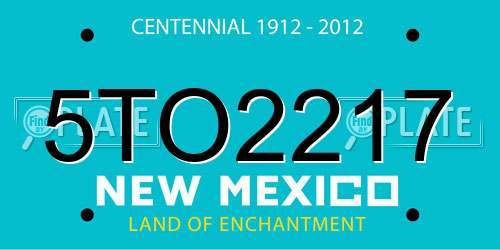 5TO2217 New Mexico License Plate