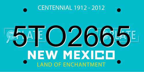 5TO2665 New Mexico License Plate