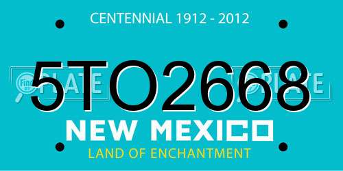 5TO2668 New Mexico License Plate