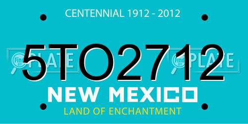 5TO2712 New Mexico License Plate