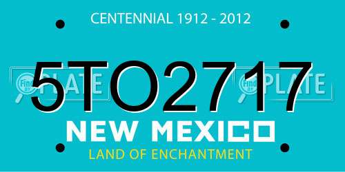 5TO2717 New Mexico License Plate