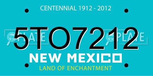 5TO7212 New Mexico License Plate
