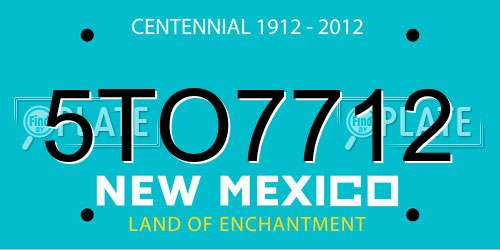 5TO7712 New Mexico License Plate