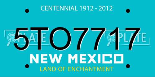 5TO7717 New Mexico License Plate