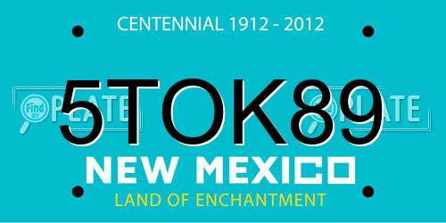 5TOK89 New Mexico License Plate