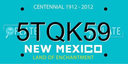 5TQK59 New Mexico License Plate