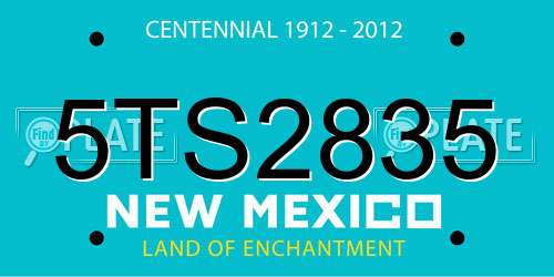 5TS2835 New Mexico License Plate