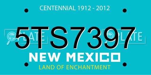 5TS7397 New Mexico License Plate