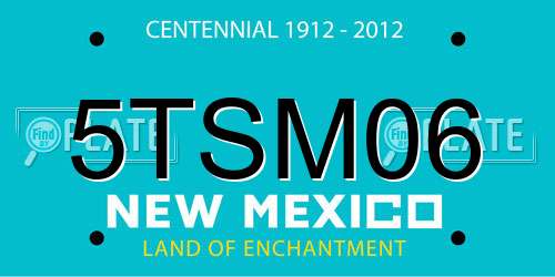 5TSM06 New Mexico License Plate