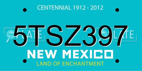 5TSZ397 New Mexico License Plate