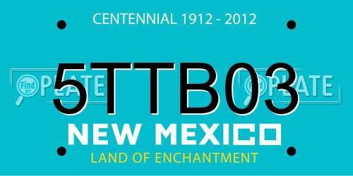 5TTB03 New Mexico License Plate