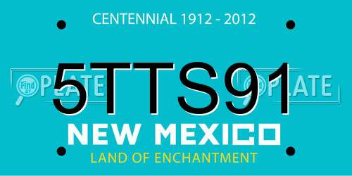 5TTS91 New Mexico License Plate