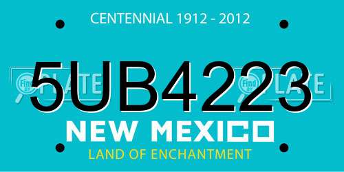 5UB4223 New Mexico License Plate