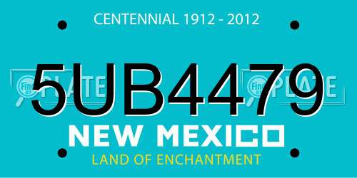 5UB4479 New Mexico License Plate
