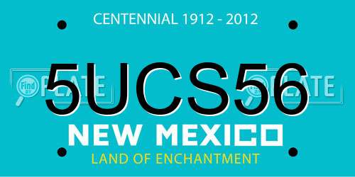5UCS56 New Mexico License Plate