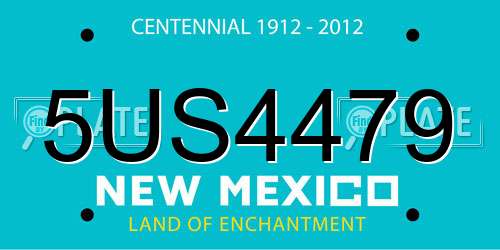 5US4479 New Mexico License Plate
