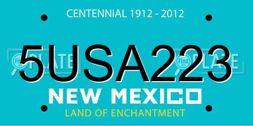 5USA223 New Mexico License Plate