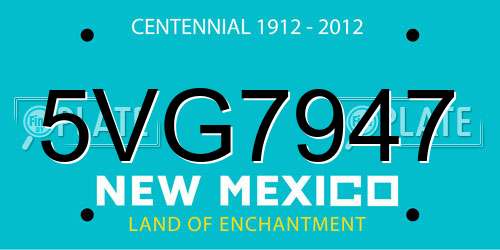 5VG7947 New Mexico License Plate