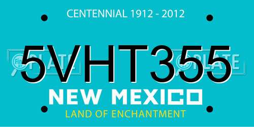 5VHT355 New Mexico License Plate