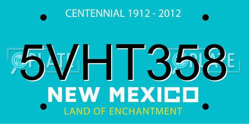 5VHT358 New Mexico License Plate