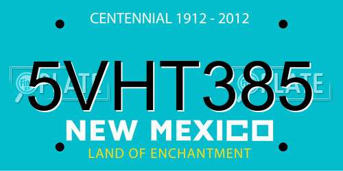 5VHT385 New Mexico License Plate