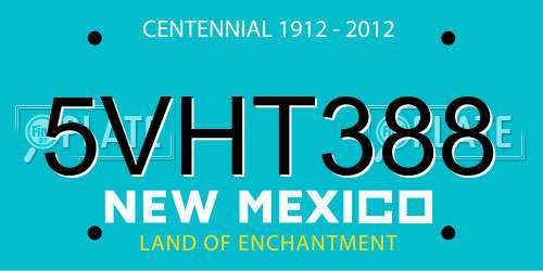 5VHT388 New Mexico License Plate