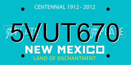 5VUT670 New Mexico License Plate