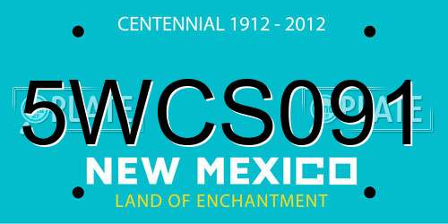 5WCS091 New Mexico License Plate