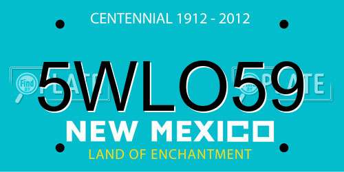 5WLO59 New Mexico License Plate