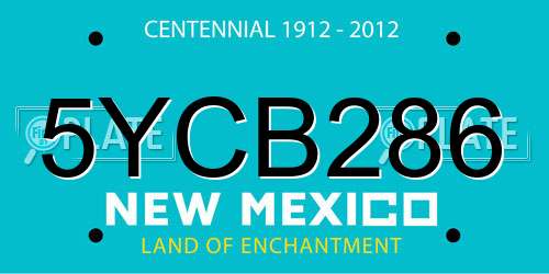 5YCB286 New Mexico License Plate