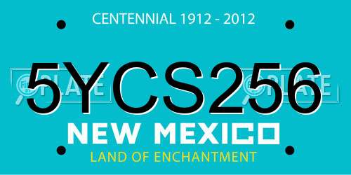 5YCS256 New Mexico License Plate