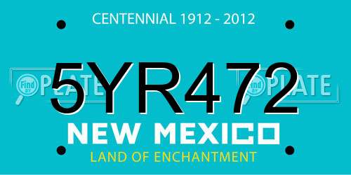 5YR472 New Mexico License Plate