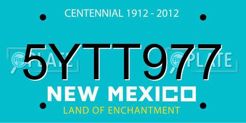 5YTT977 New Mexico License Plate