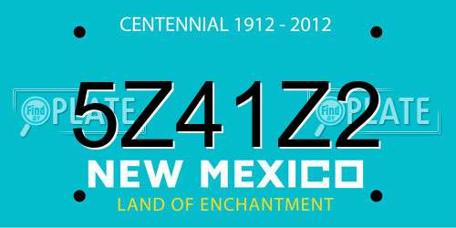5Z41Z2 New Mexico License Plate
