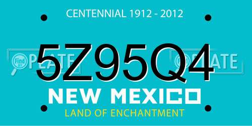 5Z95Q4 New Mexico License Plate