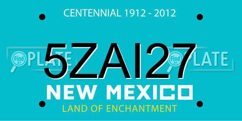5ZAI27 New Mexico License Plate