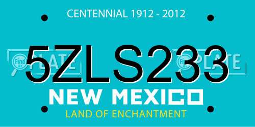 5ZLS233 New Mexico License Plate