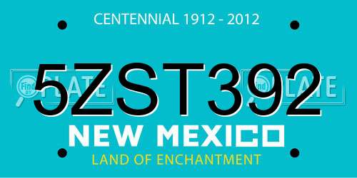5ZST392 New Mexico License Plate