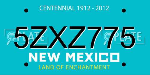 5ZXZ775 New Mexico License Plate