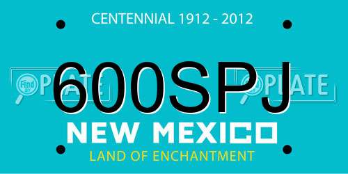 600SPJ New Mexico License Plate