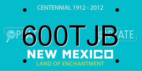 600TJB New Mexico License Plate