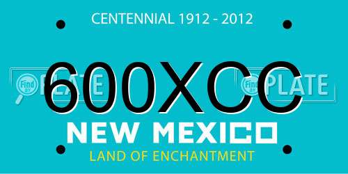 600XCC New Mexico License Plate